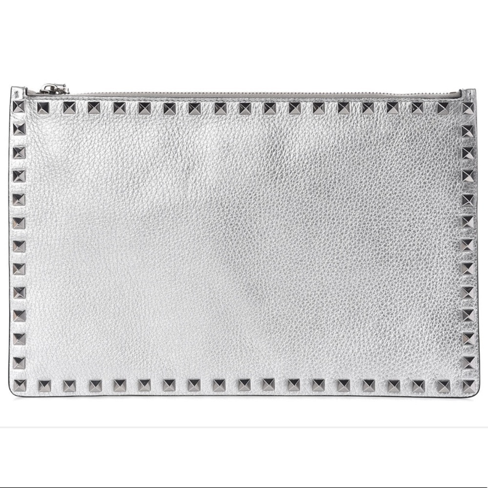 Valentino large silver pouch